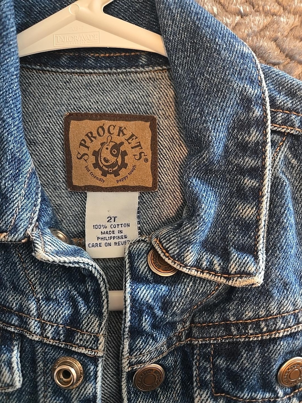 Sprockets Toddler 2T Denim Jean Jacket Vintage Y2K Kids Snap Front - Picture 2 of 3